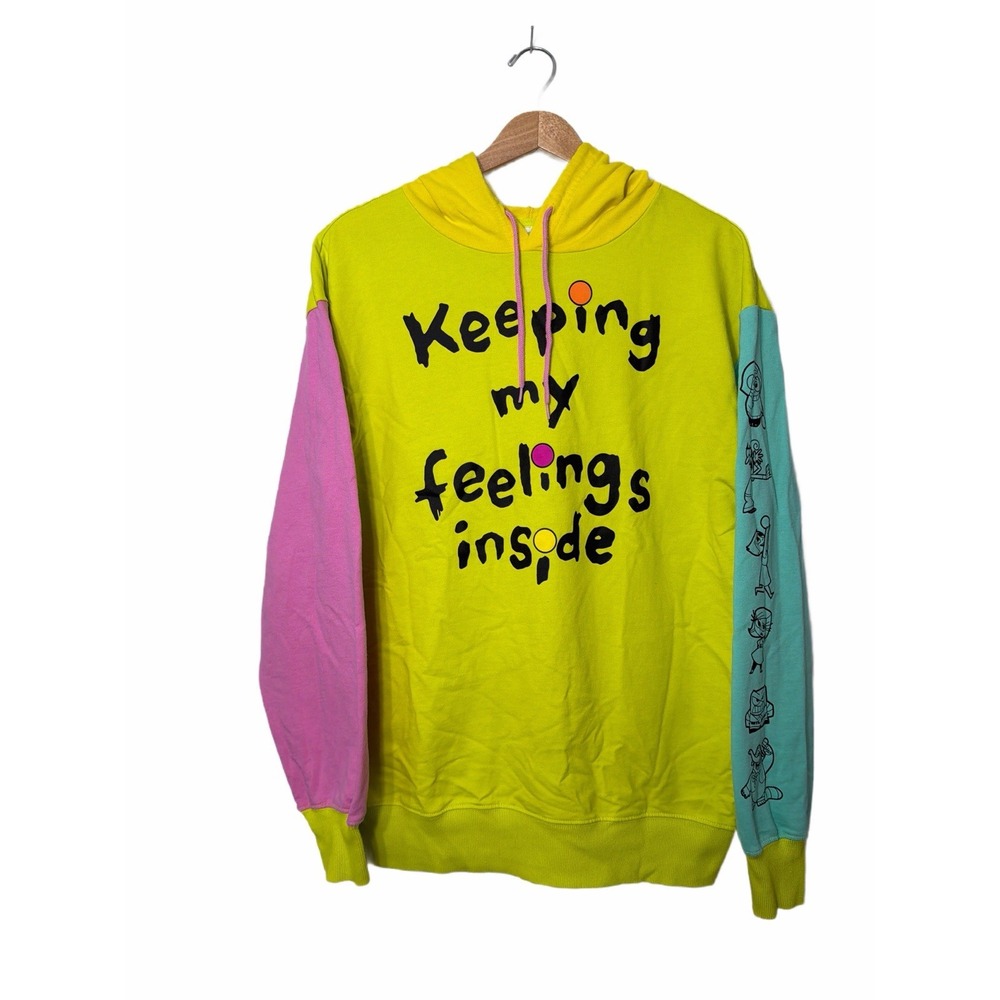 Disney Parks Pixar Inside Out "Keeping My Feelings Inside" colorblock hoodie
